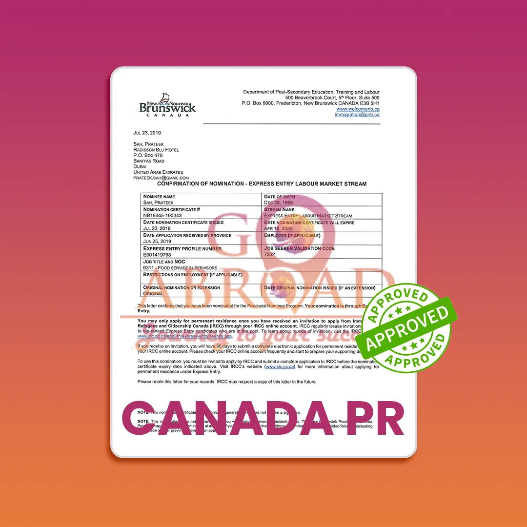 Traveler holding passport after tourist visa approval